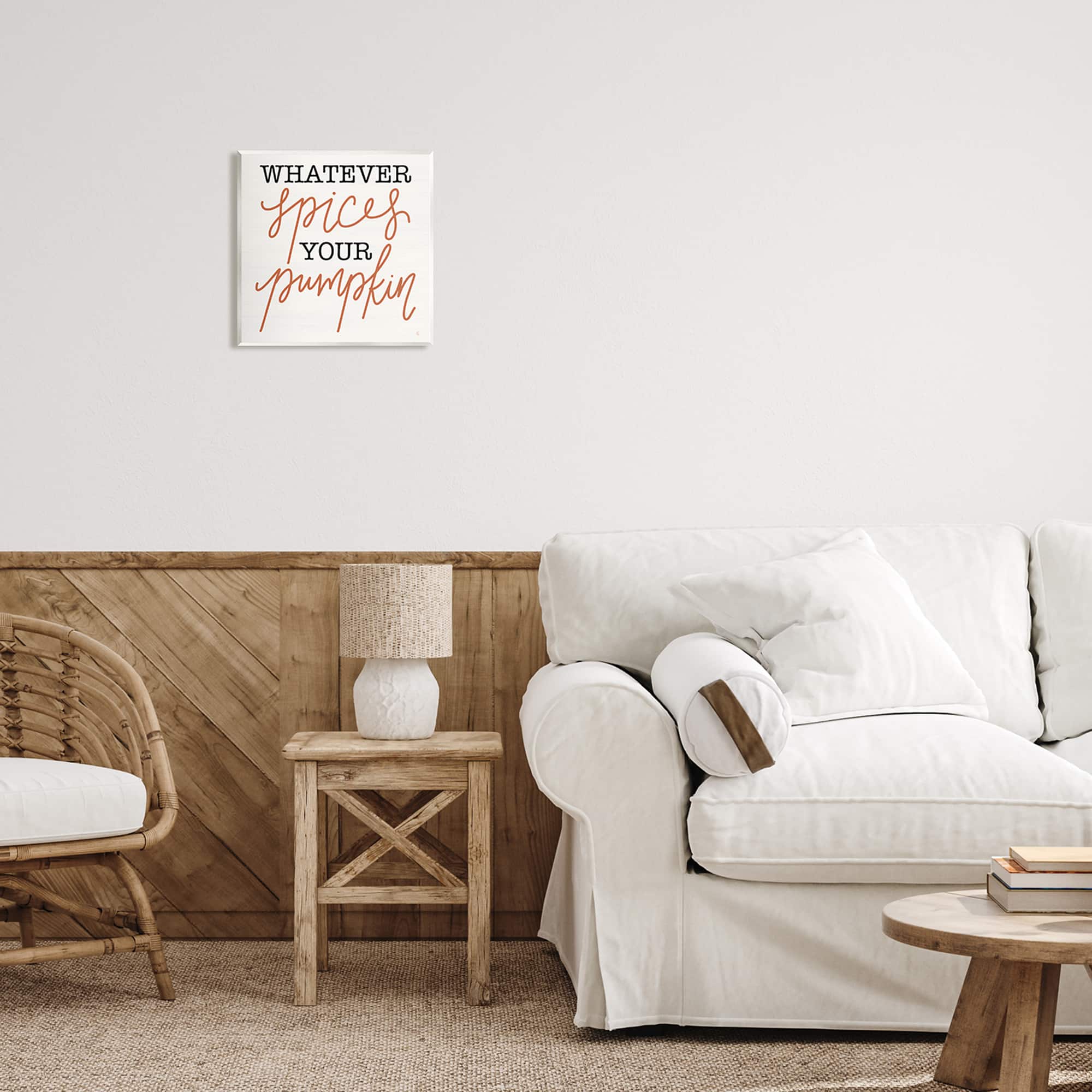 Stupell Industries Whatever Spices Your Pumpkin Wall Plaque Art